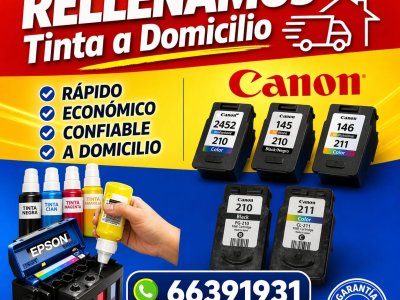 Rellenamos Tinta a Domicilio — Canon y Epson en todo Chiriquí