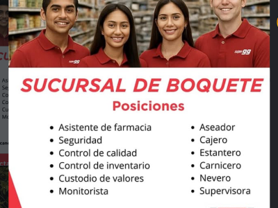 Super 99 Boquete — Oportunidades de empleo (varias posiciones)